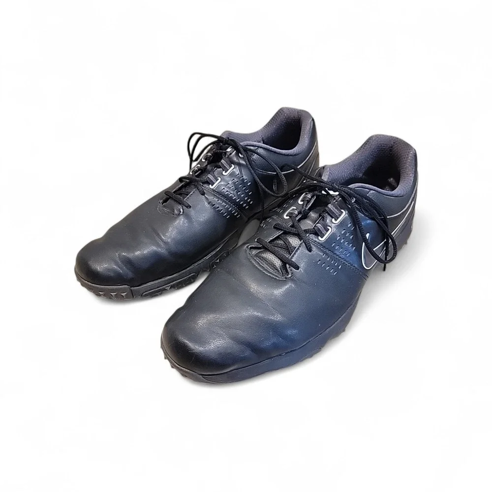Nike Air Rival III 628533-001 Black Leather Golf Soft Cleats Shoes Mens 13